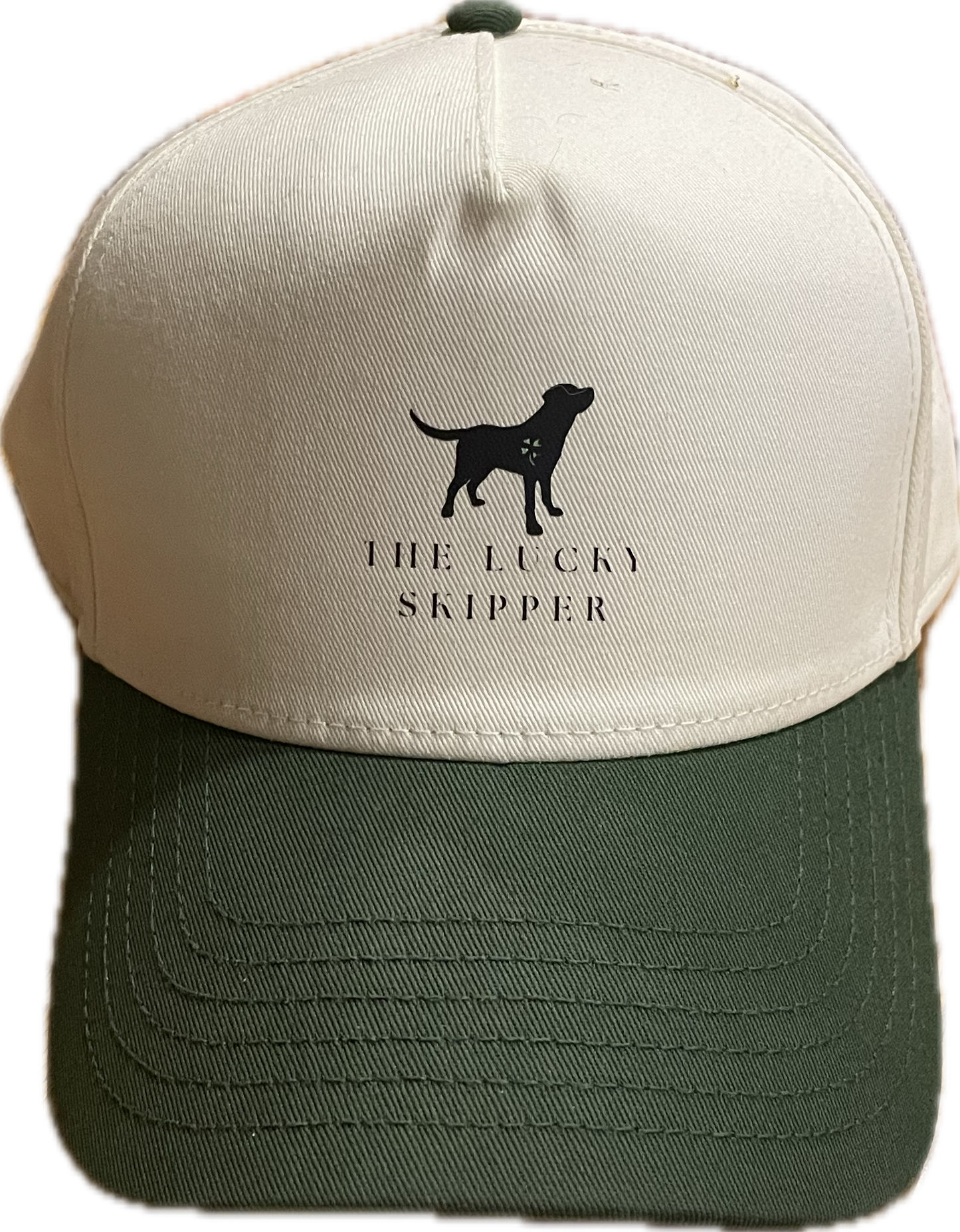 The Lucky Skipper Dog Logo Hat — Two-Tone Baseball Cap