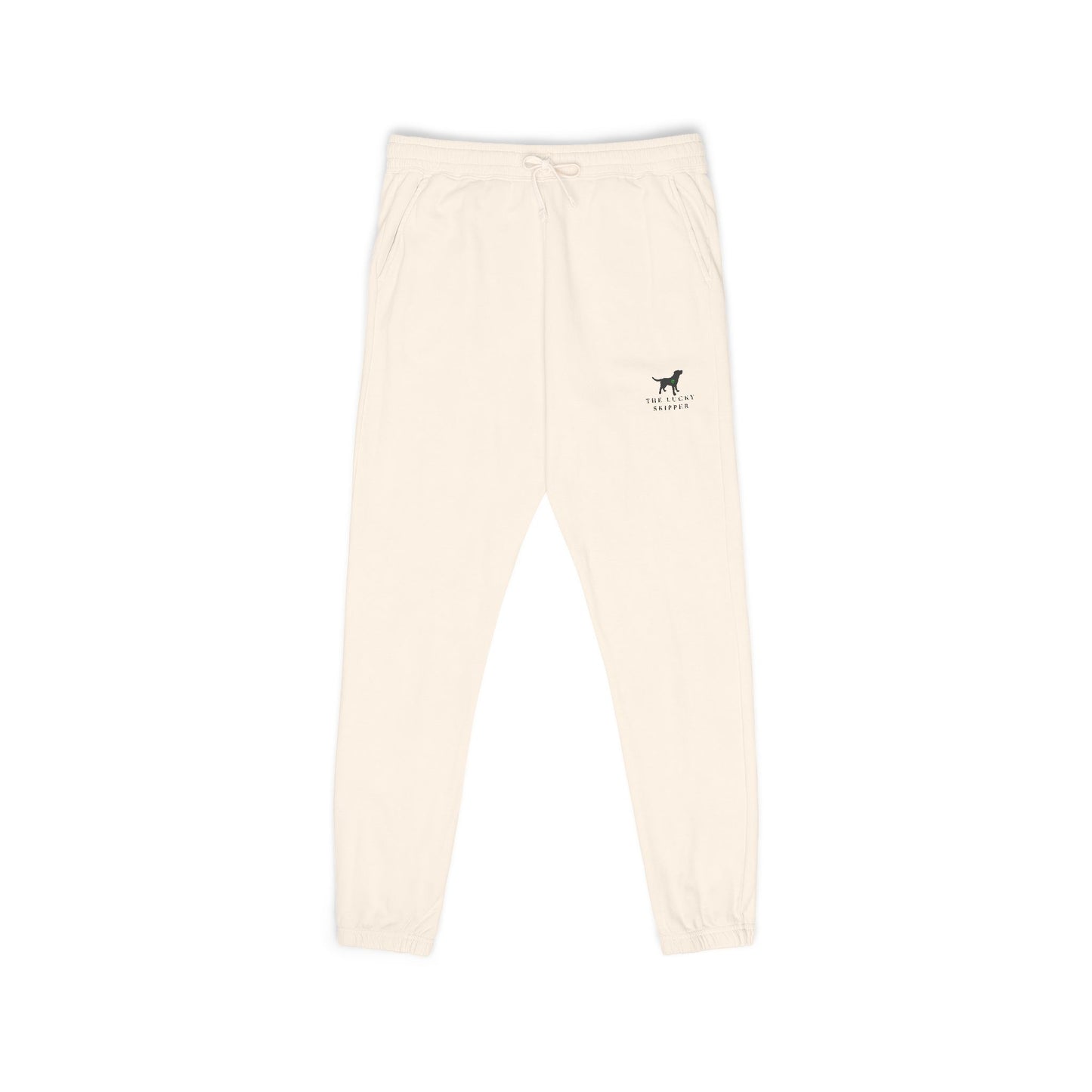 The Lucky Skipper — Embroidered Sweatpants — Garment-Dyed Fleece Joggers
