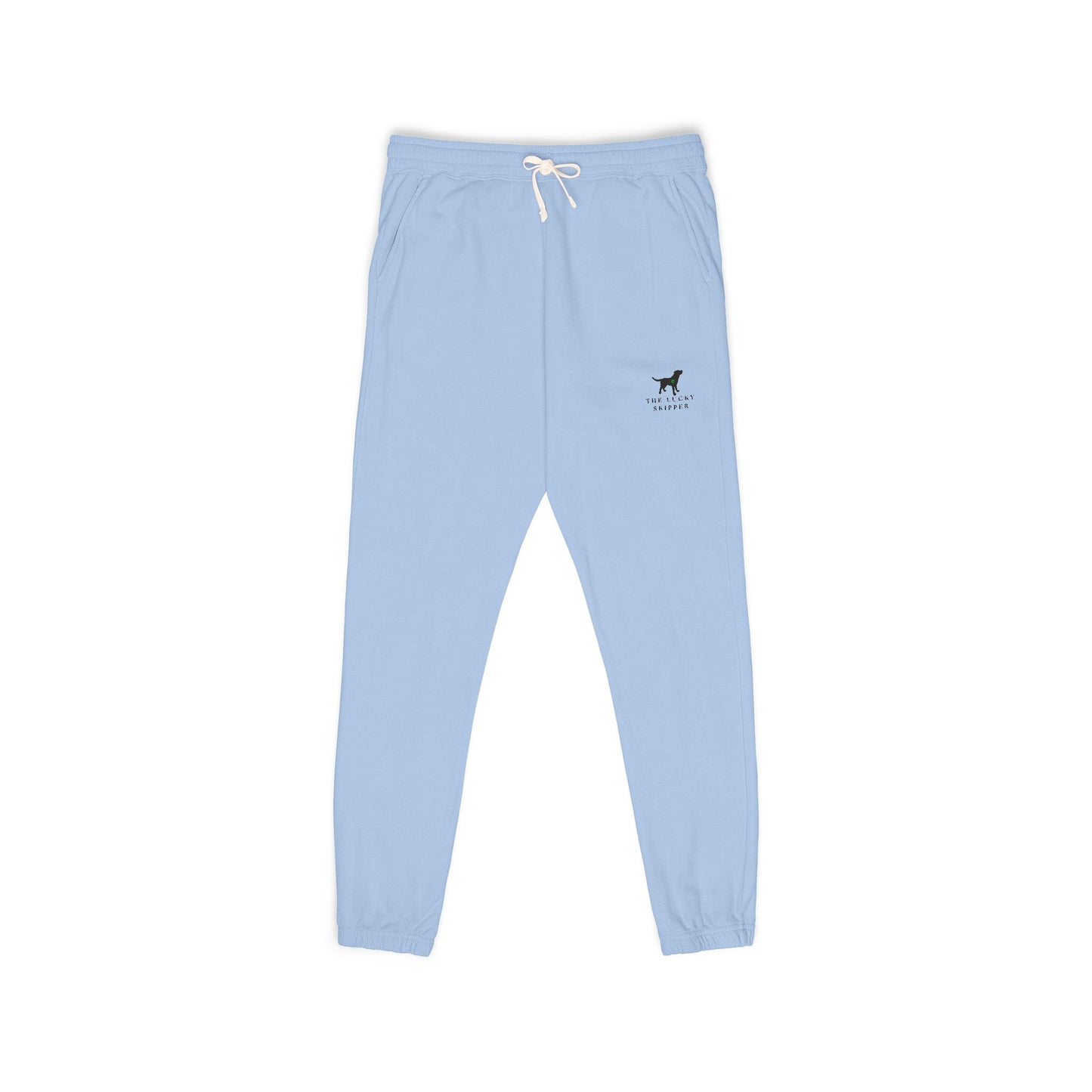 The Lucky Skipper — Embroidered Sweatpants — Garment-Dyed Fleece Joggers