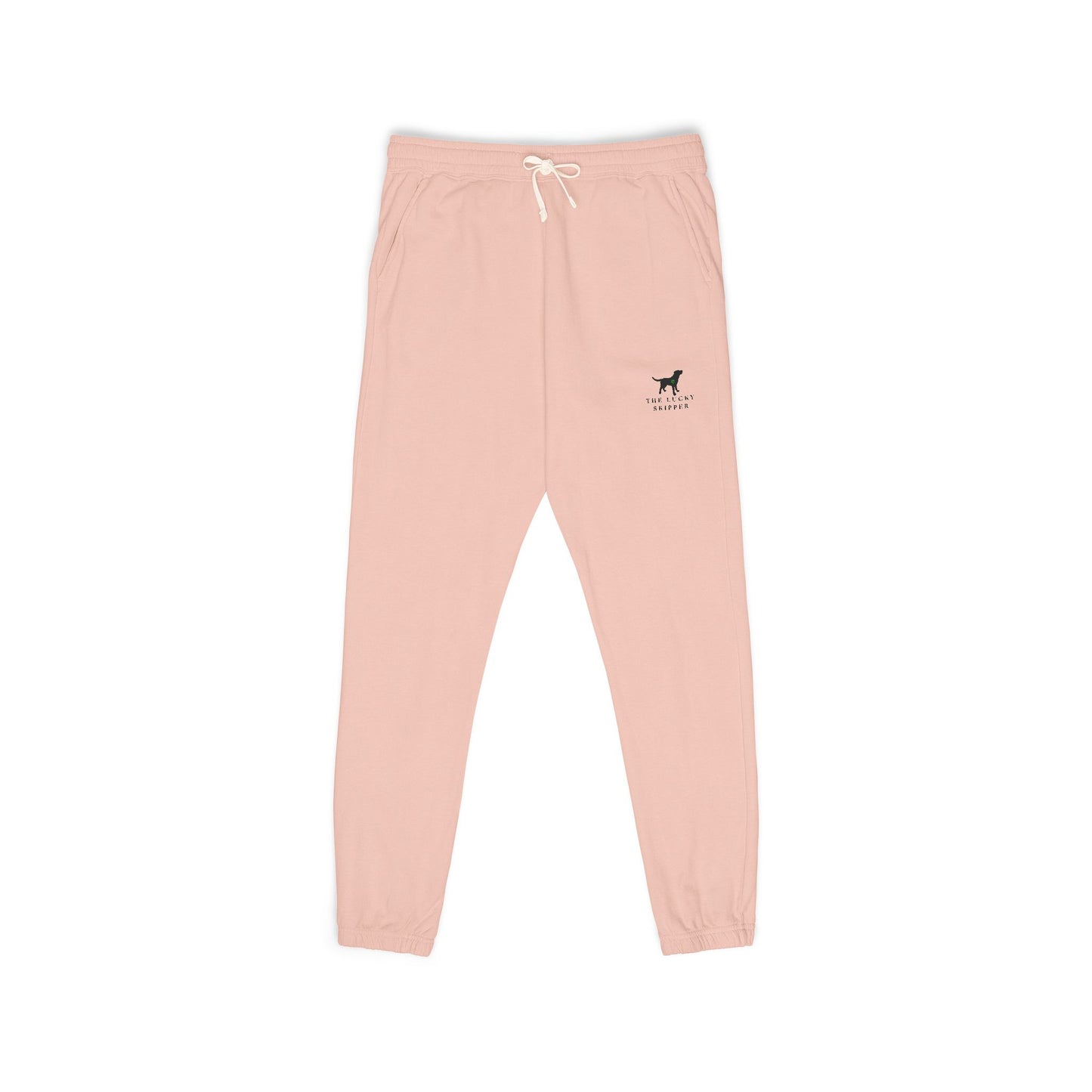 The Lucky Skipper — Embroidered Sweatpants — Garment-Dyed Fleece Joggers